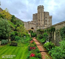 Windsor kastélya a kert felől  részlet