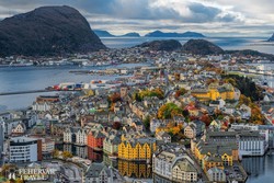 Ålesund, panoráma az Aksla-hegyről