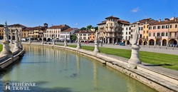 a Prato della Valle tér Padovában – részlet