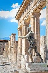 Pompeji – a római kori romváros egy részlete