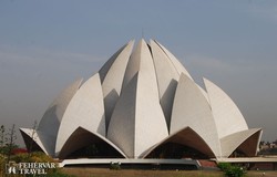 Delhi - a lótuszvirág alakú Bahai-templom