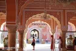 a maharadzsa palotájának egyik belső tere Jaipurban
